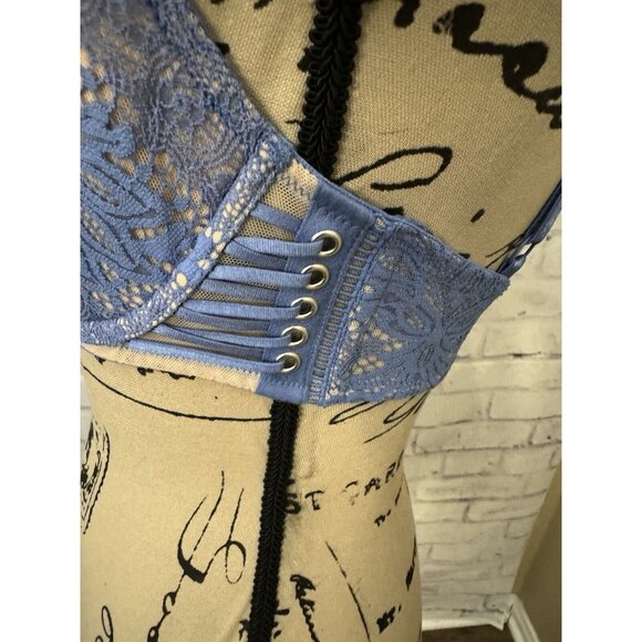 Victoria’s Secret 32DD Very Sexy Unlined Plunge Bra Corset Sides Lace New‎ W Tag - Picture 4 of 11